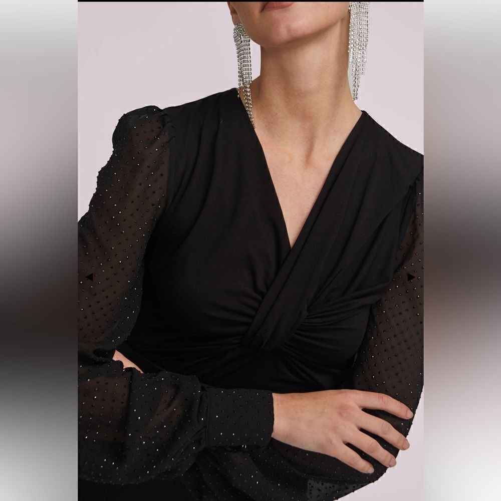 NWT Generation Love ROMI CRYSTAL TOP XS Black - Picture 4 of 13